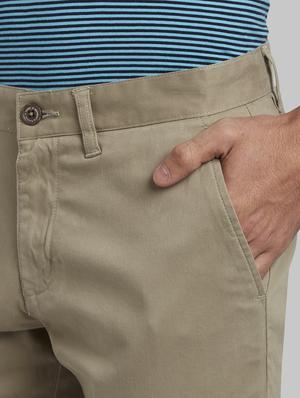 olive green solid flat front casual trouser - 17669969 - Standard Image - 5
