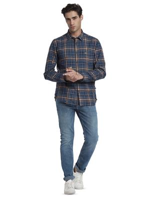 blue checkered casual shirt - 17669972 - Standard Image - 4