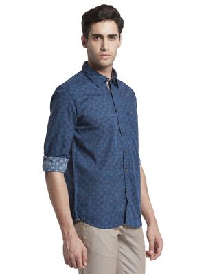 navy blue checkered casual shirt - 17669974 - Standard Image - 2