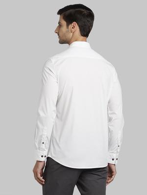 white color block casual shirt - 17669983 - Standard Image - 3