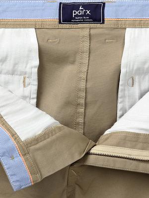 beige solid flat front casual trouser - 17669988 - Standard Image - 5