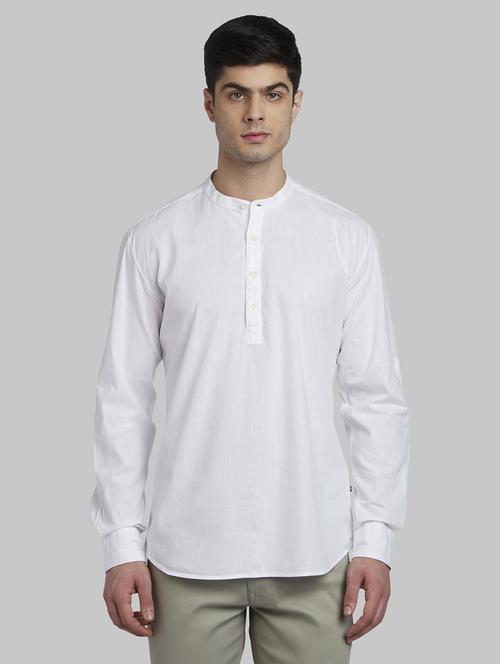 white solid casual shirt - 17669989 - Standard Image - 1