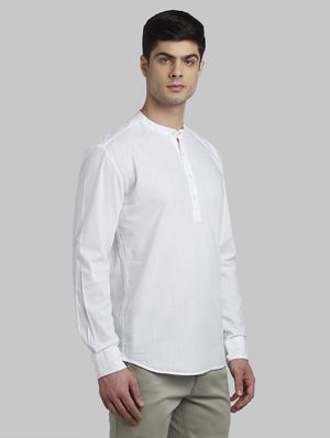 white solid casual shirt - 17669989 - Standard Image - 2