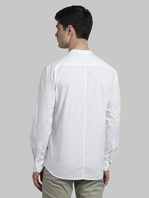 white solid casual shirt - 17669989 - Standard Image - 3