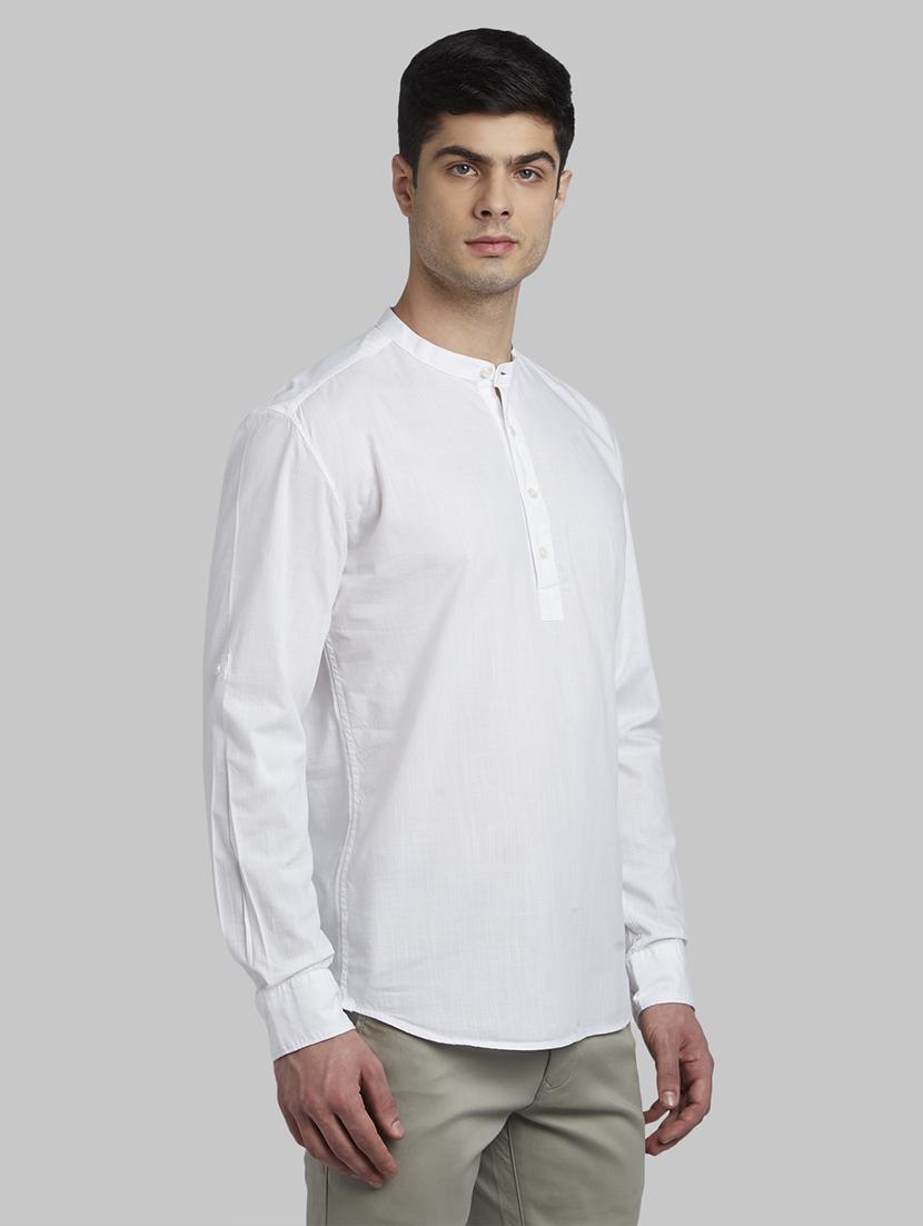 white solid casual shirt - 17669989 - Zoom Image - 2
