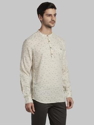 beige printed casual shirt - 17669990 - Standard Image - 2
