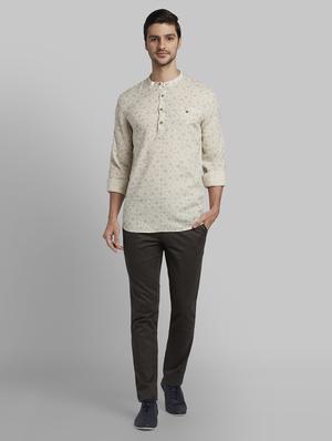 beige printed casual shirt - 17669990 - Standard Image - 4