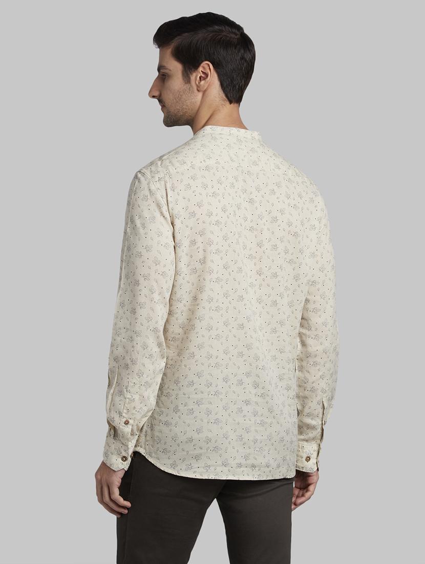 beige printed casual shirt - 17669990 - Zoom Image - 3