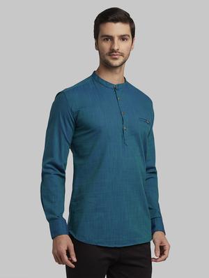 green solid casual shirt - 17669993 - Standard Image - 2