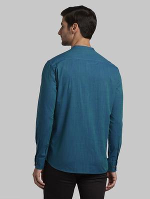 green solid casual shirt - 17669993 - Standard Image - 3