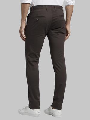brown textured flat front casual trouser - 17669994 - Standard Image - 3