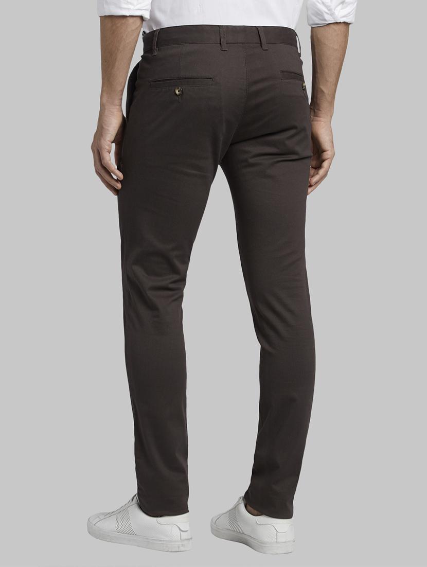 brown textured flat front casual trouser - 17669994 - Zoom Image - 3
