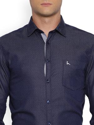 blue printed casual shirt - 17669997 - Standard Image - 5