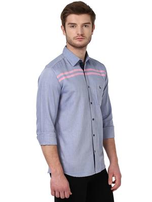 blue striped casual shirt - 17670000 - Standard Image - 2