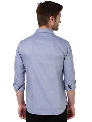 blue striped casual shirt - 17670000 - Standard Image - 3