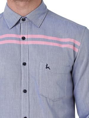 blue striped casual shirt - 17670000 - Standard Image - 5