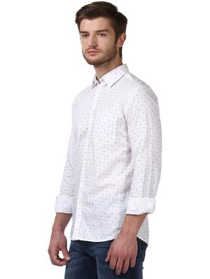 white printed casual shirt - 17670010 - Standard Image - 2