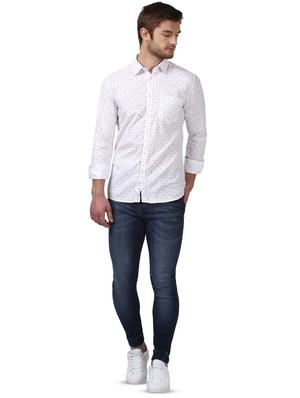 white printed casual shirt - 17670010 - Standard Image - 4