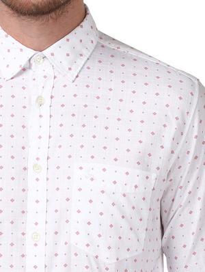 white printed casual shirt - 17670010 - Standard Image - 5