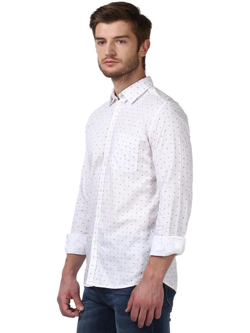white printed casual shirt - 17670010 - Zoom Image - 2