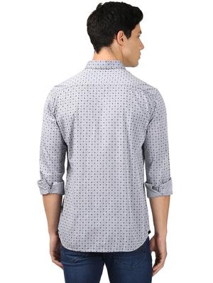 grey printed casual shirt - 17670017 - Standard Image - 3
