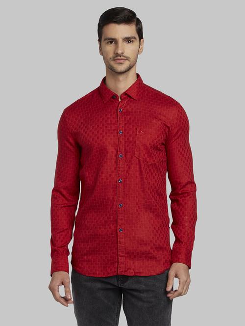red checkered casual shirt - 17670021 - Standard Image - 1