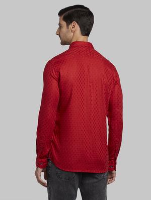 red checkered casual shirt - 17670021 - Standard Image - 3