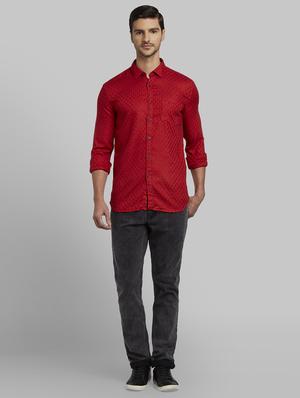 red checkered casual shirt - 17670021 - Standard Image - 4