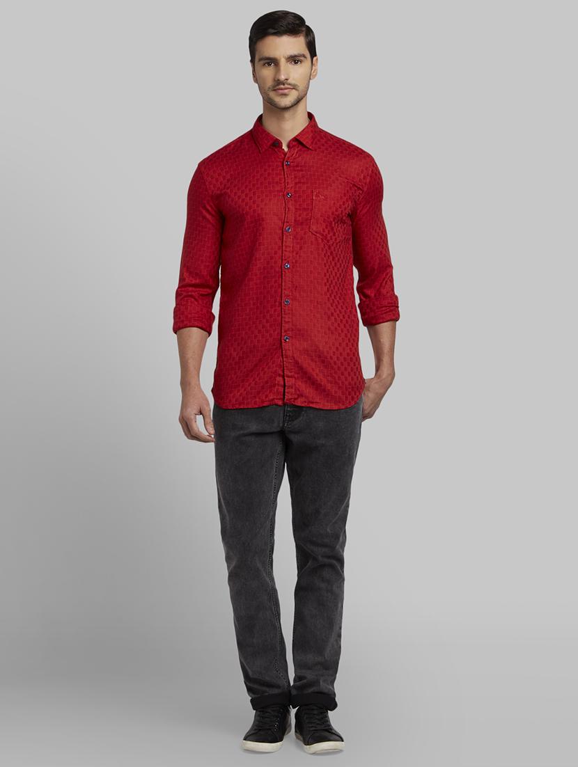 red checkered casual shirt - 17670021 - Zoom Image - 4