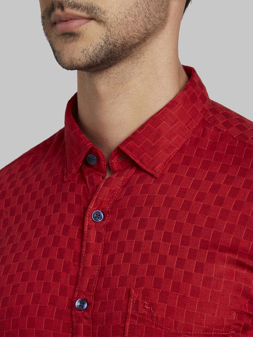 red checkered casual shirt - 17670021 - Zoom Image - 5