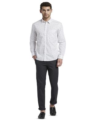 grey checkered flat front casual trouser - 17670034 - Standard Image - 4