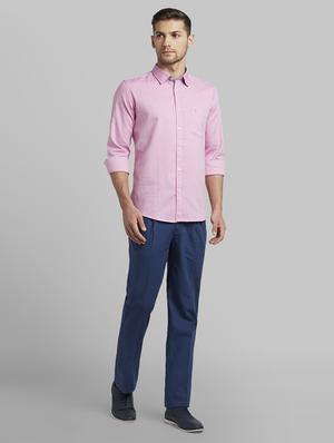 pink self design casual shirt - 17670046 - Standard Image - 4