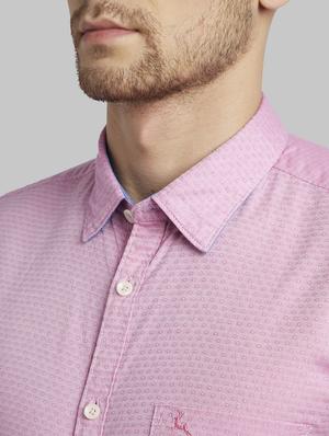 pink self design casual shirt - 17670046 - Standard Image - 5