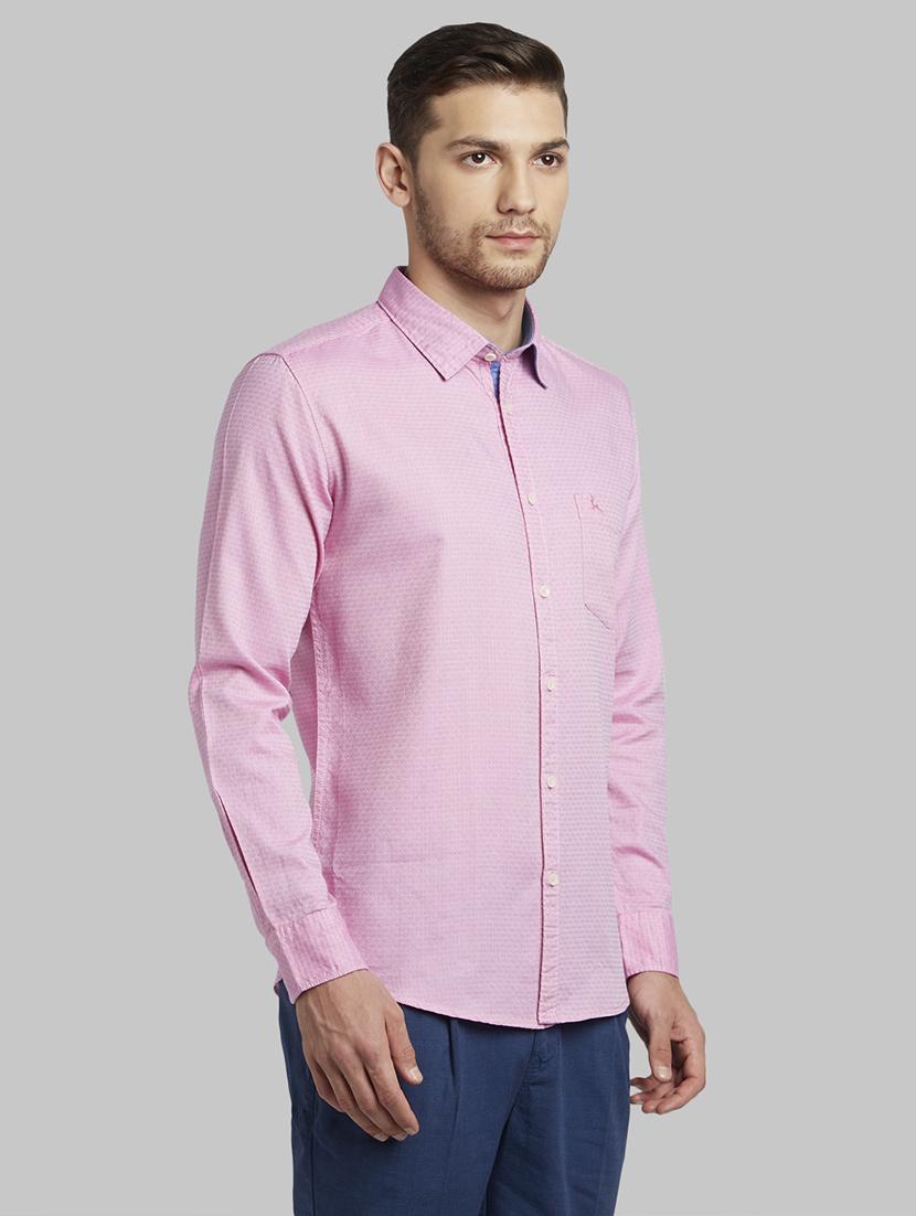 pink self design casual shirt - 17670046 - Zoom Image - 2