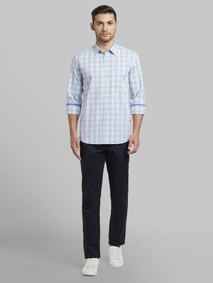 blue checkered casual shirt - 17670048 - Standard Image - 4