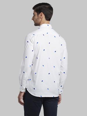 white self design casual shirt - 17670068 - Standard Image - 3