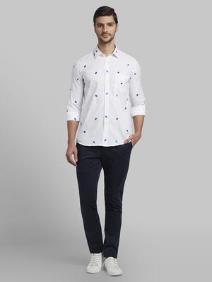 white self design casual shirt - 17670068 - Standard Image - 4