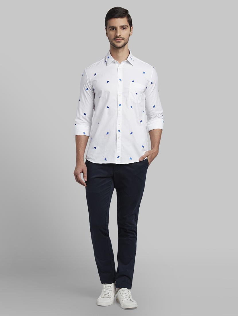 white self design casual shirt - 17670068 - Zoom Image - 4