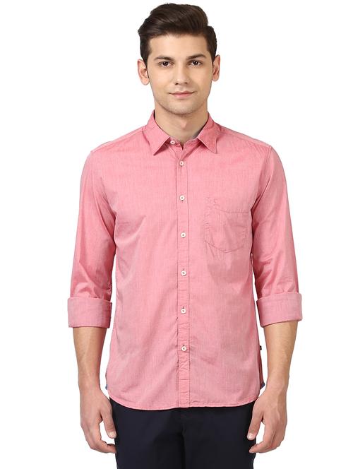 pink solid casual shirt - 17670074 - Standard Image - 1