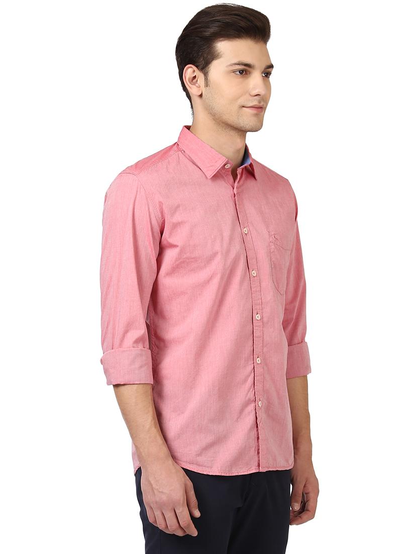 pink solid casual shirt - 17670074 - Zoom Image - 2