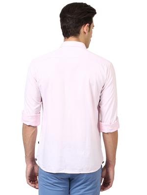 pink solid casual shirt - 17670075 - Standard Image - 3