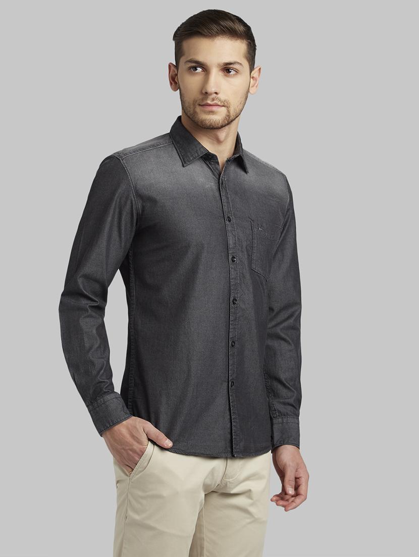 black faded casual shirt - 17670085 - Zoom Image - 2