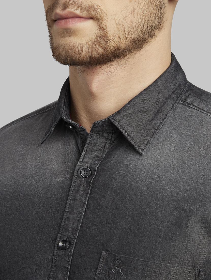 black faded casual shirt - 17670085 - Zoom Image - 5