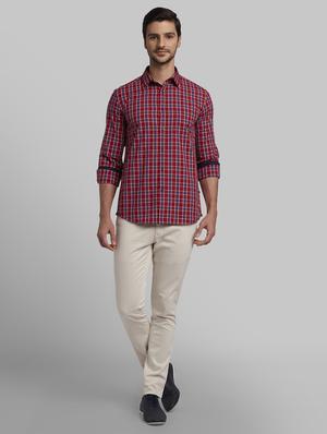 red checkered casual shirt - 17670086 - Standard Image - 4