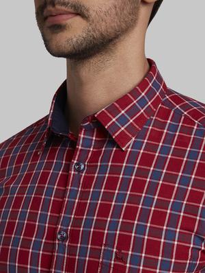 red checkered casual shirt - 17670086 - Standard Image - 5