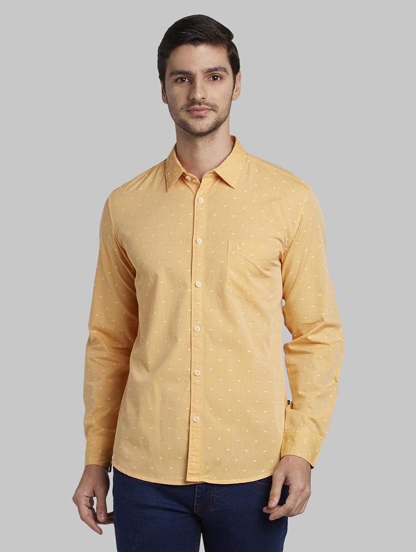 yellow printed casual shirt - 17670092 - Zoom Image - 1