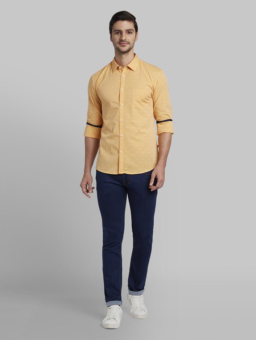 yellow printed casual shirt - 17670092 - Zoom Image - 4
