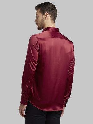 maroon solid casual shirt - 17670096 - Standard Image - 3