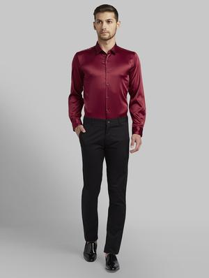 maroon solid casual shirt - 17670096 - Standard Image - 4