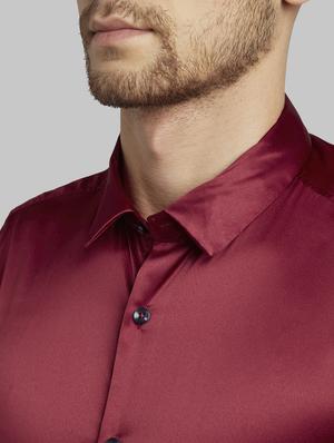 maroon solid casual shirt - 17670096 - Standard Image - 5